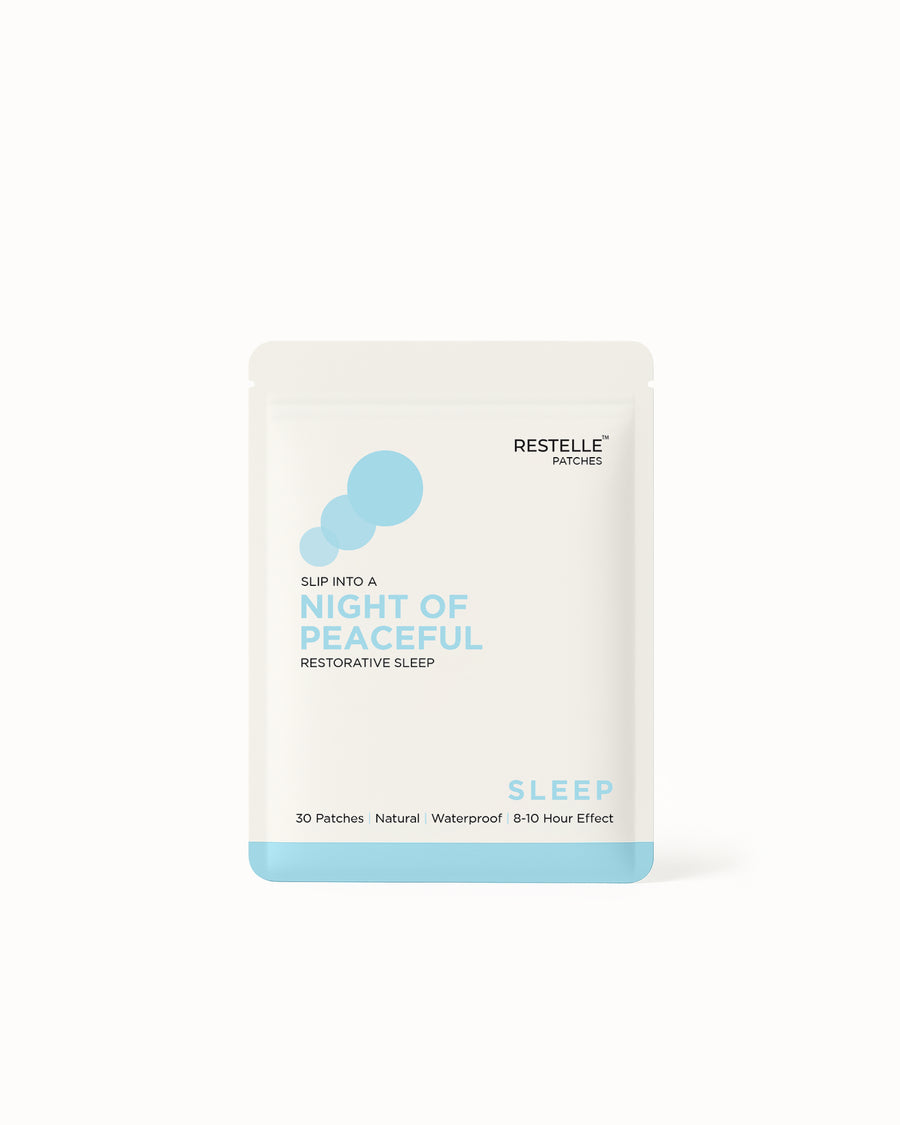 Restelle Sleep Patches pack with 30 natural waterproof patches for 8–10 hour overnight sleep support